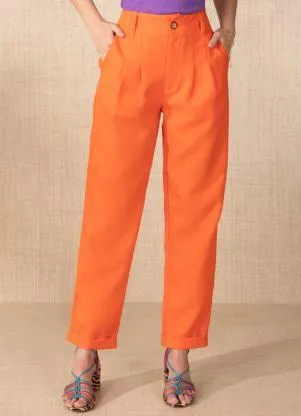 Quintess - Calça Laranja com Bolsos - QUINTESS