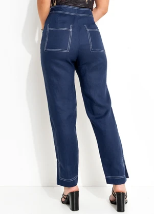 Souq - Calça Linho Azul - SOUQ