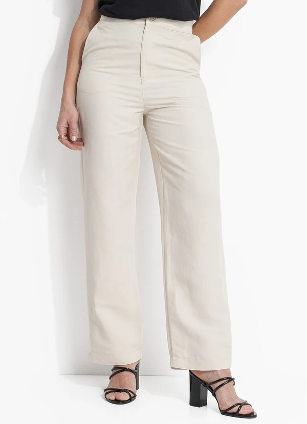 Colcci - Calça Linho Bege 1