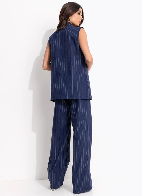 Colcci - Calça Risca de Giz Azul 5