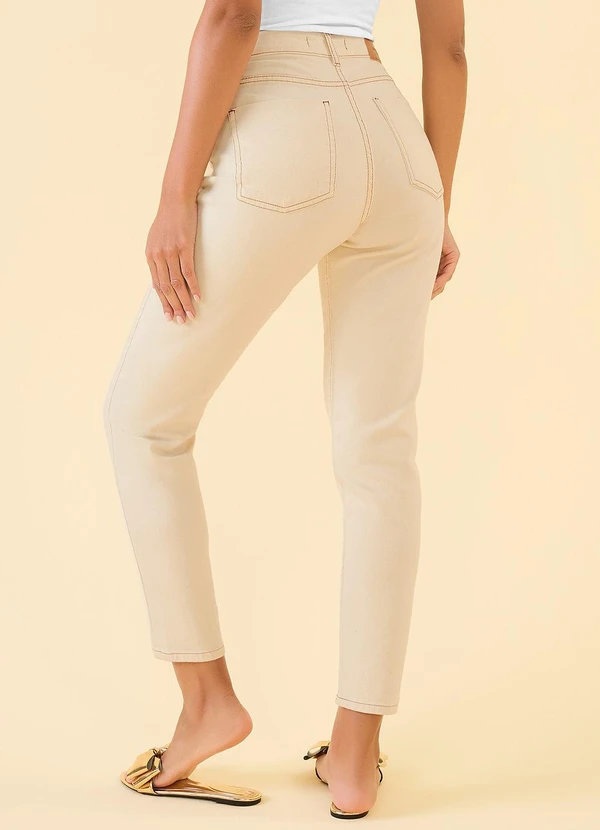 Angel - Calça Mom DenimBege 2