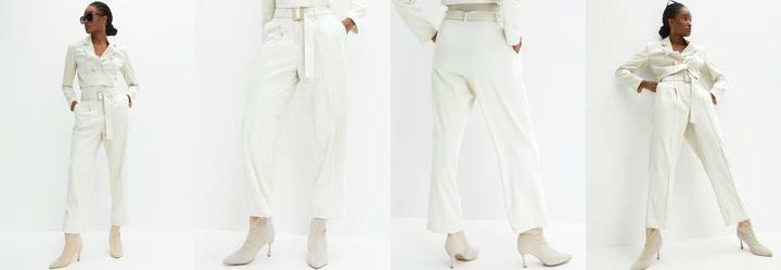 Cala Off White em Crepe Plano