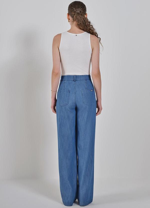 Principessa - Calça Pantalona Jeans Azul Dione Azul 4