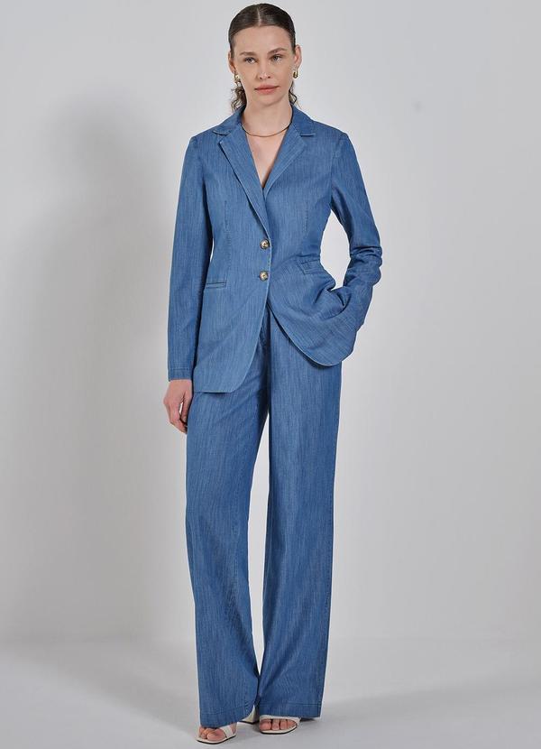 Principessa - Calça Pantalona Jeans Azul Dione Azul 6