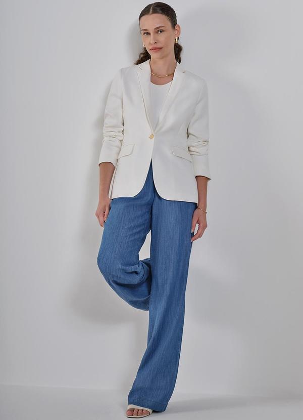 Principessa - Calça Pantalona Jeans Azul Dione Azul 7