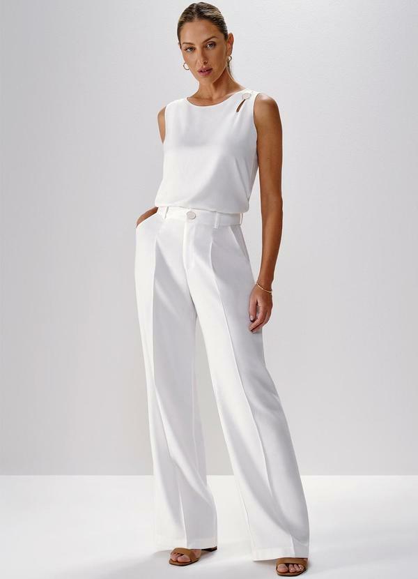 Principessa - Calça Pantalona Jenny Off White