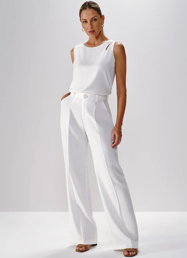 Principessa - Calça Pantalona Jenny Off White 3