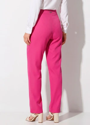 Quintess - Calça Pink em Crepe Plano - QUINTESS