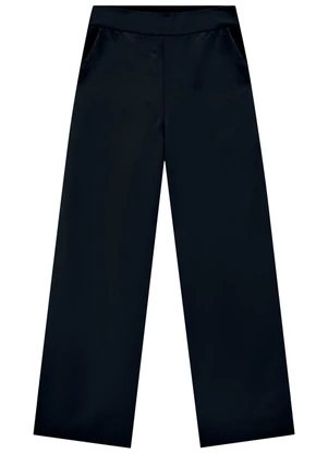 Enfim Calça Preto Alfaiataria em Crepe