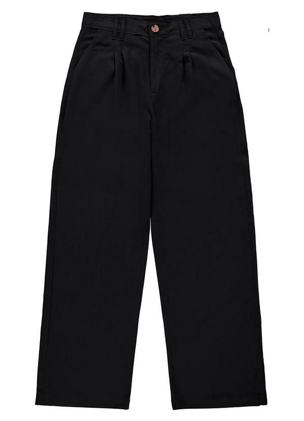 Enfim - Calça Preto Alfaiataria em Viscolinho