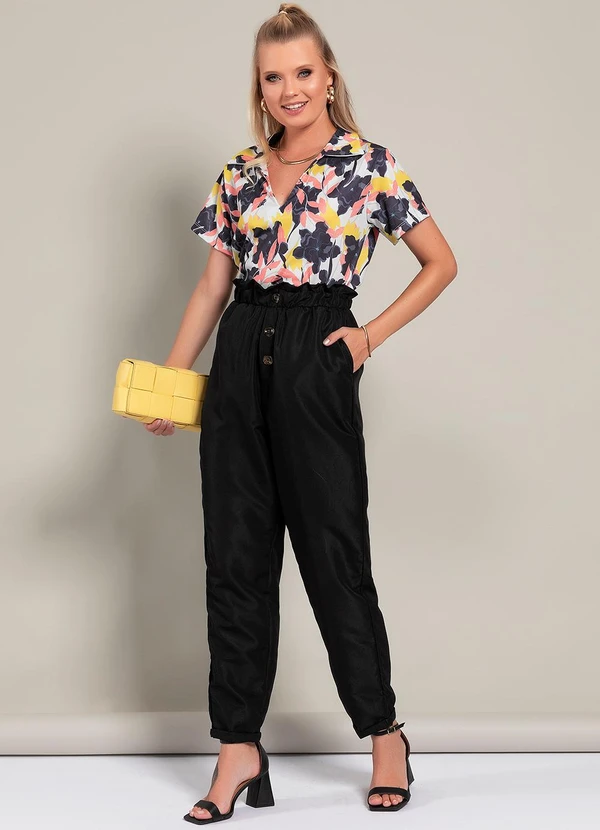 Moda Pop - Calça Preto em Tactel 7