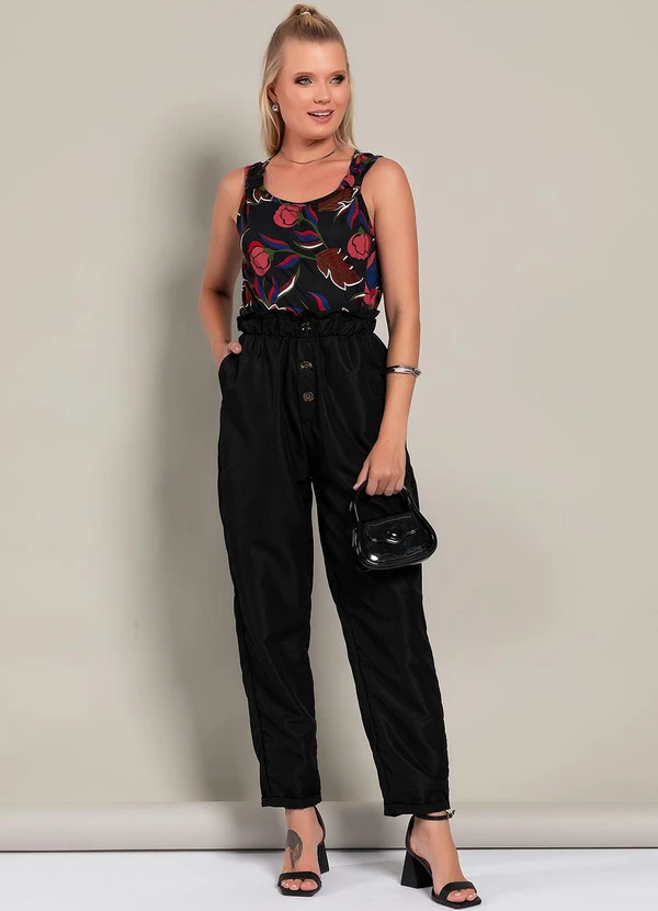 Moda Pop - Calça Preto em Tactel 9