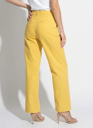 Colcci - Calça Reta Amarelo - COLCCI