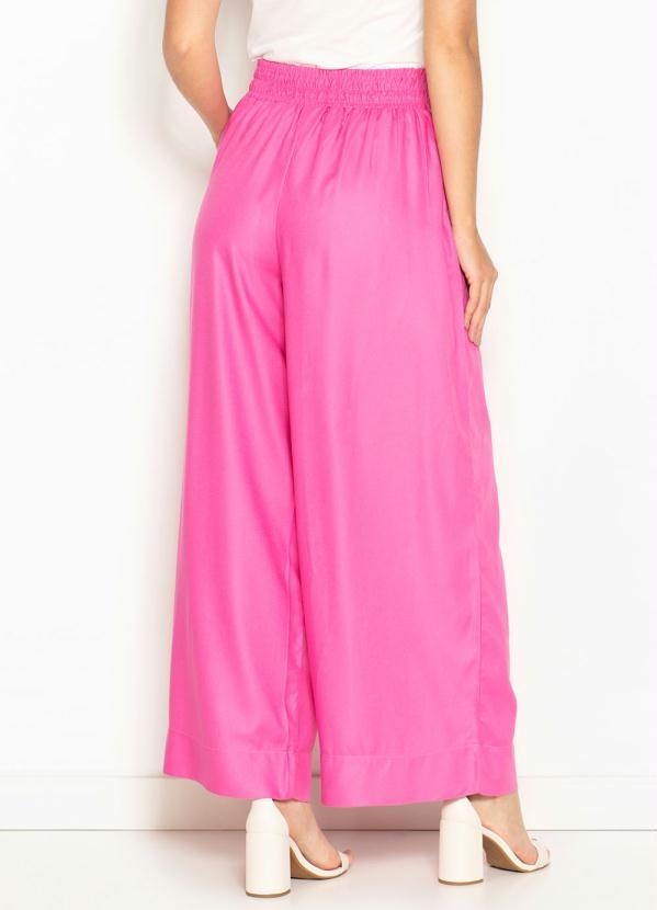 Hering - Calça Reta de Viscose Rosa 2