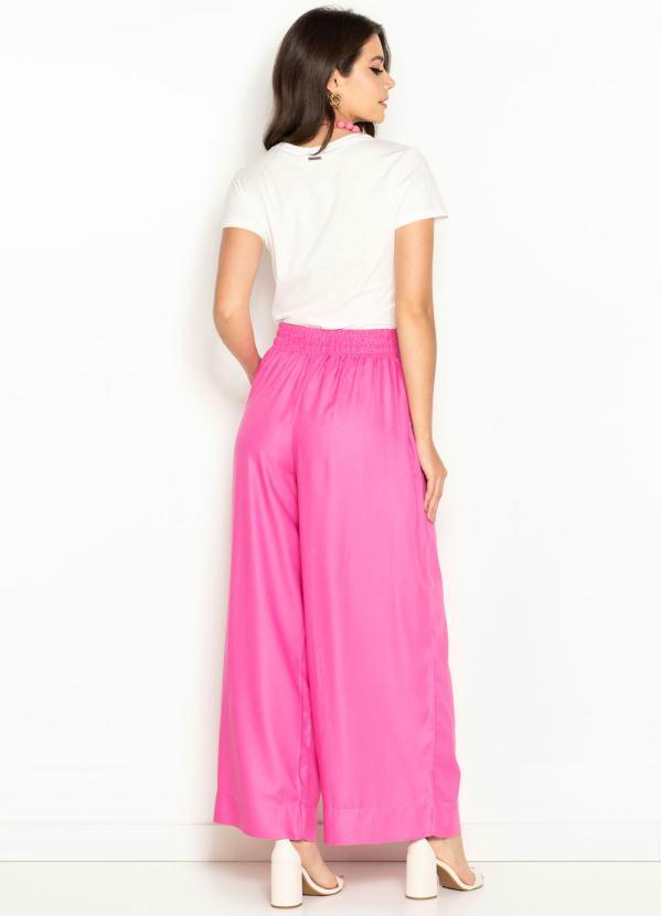 Hering - Calça Reta de Viscose Rosa 4