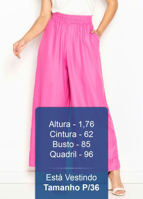 Hering - Calça Reta de Viscose Rosa 5