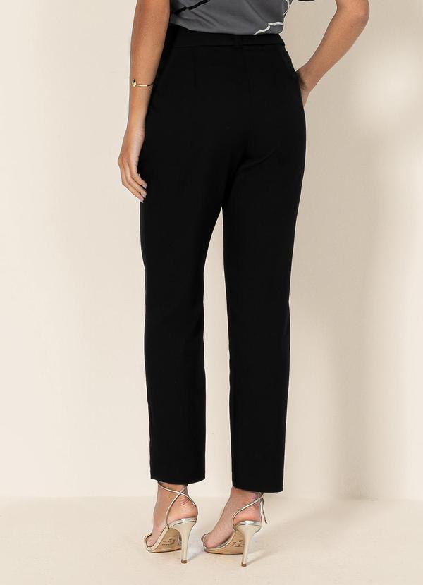 Gris - Calça Reta em Alfaiataria Preto 2