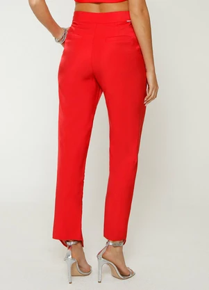 Outlet - Calca Reta Jessie Vermelho - OUTLET