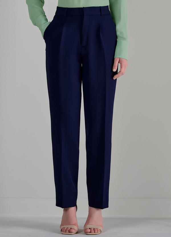 Principessa - Calça Reta Regular Azul Marinho Francisca Azul