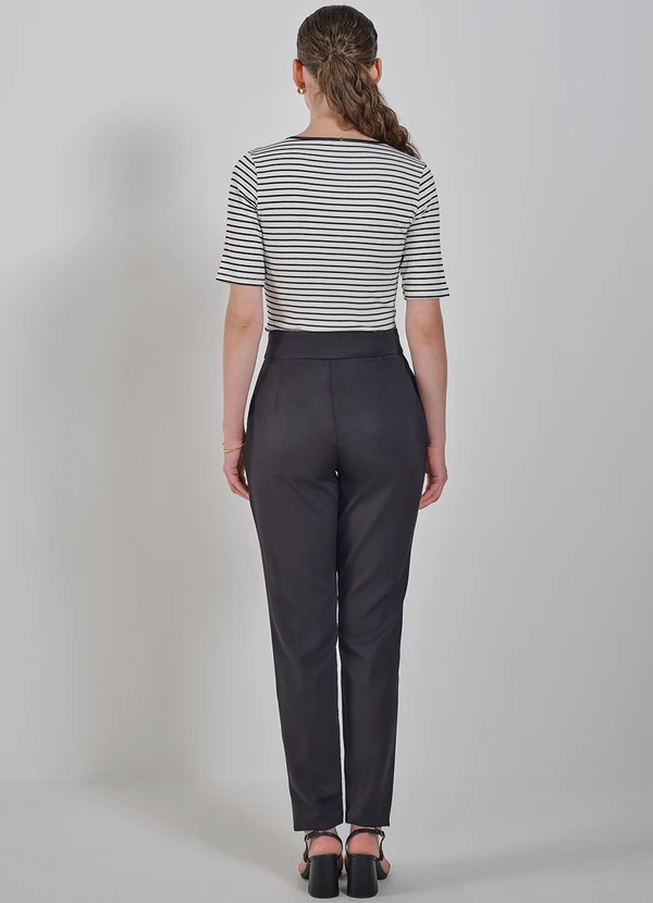 Principessa - Calça Reta de Alfaiataria Preta Reese 4