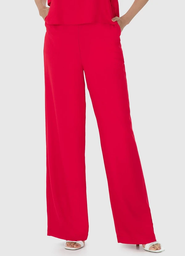 Enfim - Calça Rosa Alfaiataria em Crepe