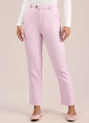 Angel - Calça Tweed Rosa - ANGEL