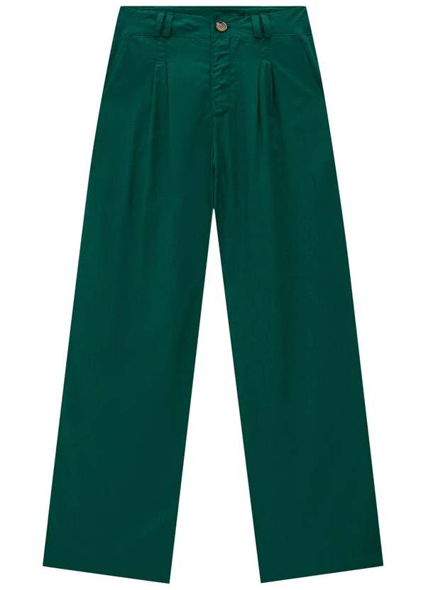 Enfim - Calça Verde Esmeralda Alfaiataria com Pregas 3