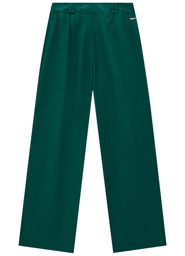 Enfim - Calça Verde Esmeralda Alfaiataria com Pregas 4