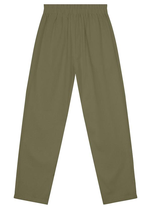 Malwee - Calça Verde Militar Reta em Viscolinho 2