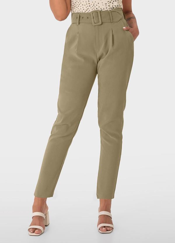 Malwee - Calça Verde Musgo Alfaiataria Feminina