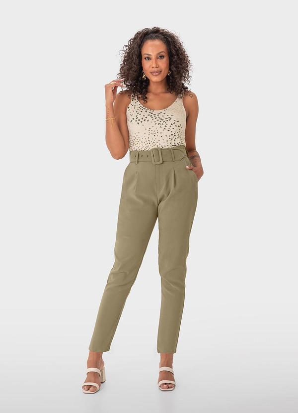 Malwee - Calça Verde Musgo Alfaiataria Feminina 3