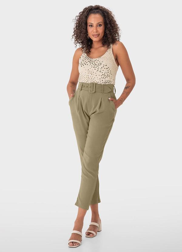 Malwee - Calça Verde Musgo Alfaiataria Feminina 2