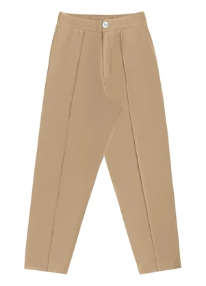 Angel - Calça Viscose Lisa Bege - ANGEL