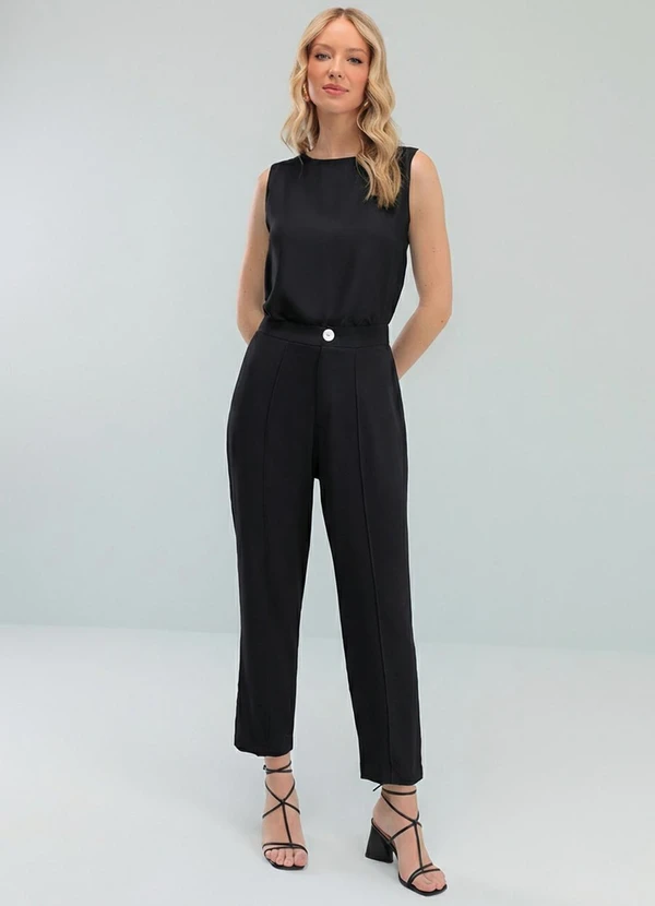 Angel - Calça Viscose Lisa Preto 3