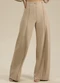Angel - Calça Wide Alfaiataria Bege - variação: Bege
