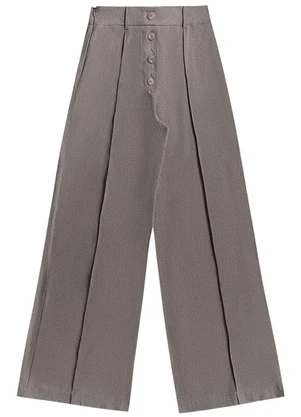 Angel - Calça Wide Alfaiataria Cinza - ANGEL