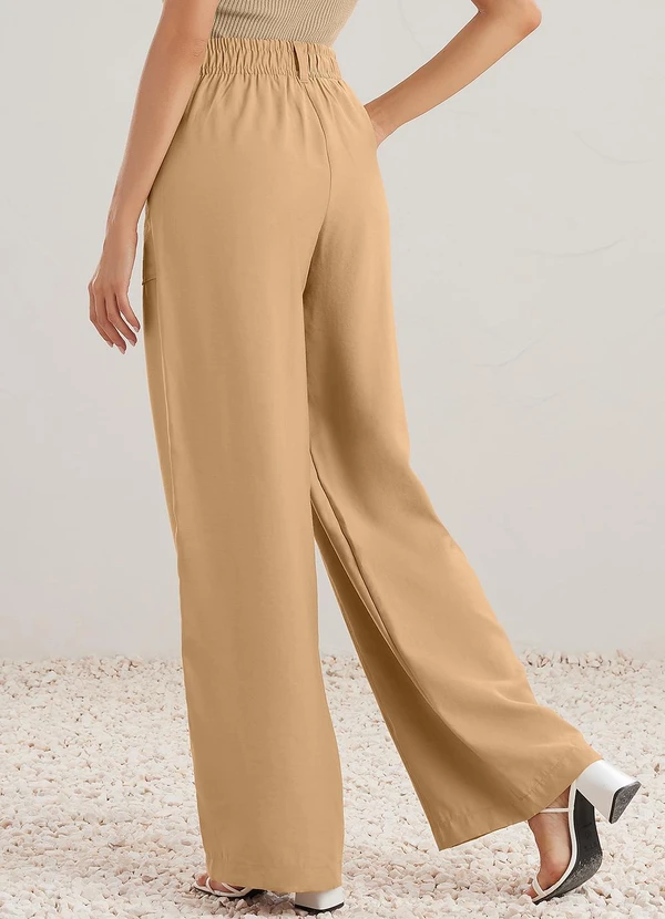 Angel - Calca Wide Alfaiataria Bege 2