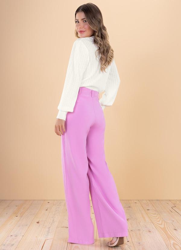 Angel - Calça Wide Alfaiataria Rosa 4