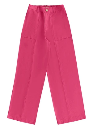 Angel - Calca Wide Alfaiataria Rosa - ANGEL