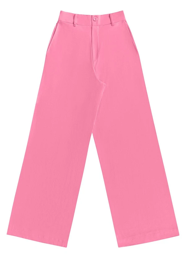 Angel - Calça Wide Leg Alfaiataria Malhão Rosa 5