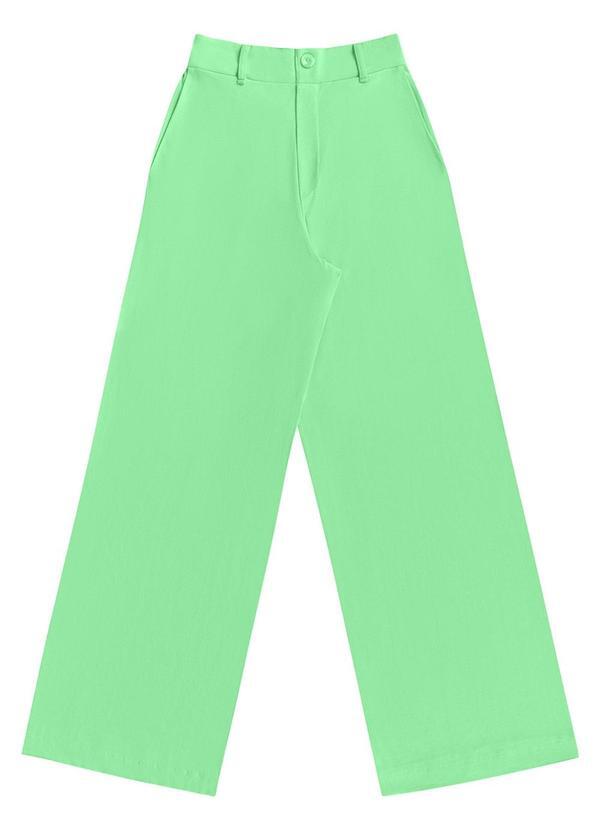 Angel - Calça Wide Leg Alfaiataria Malhão Verde