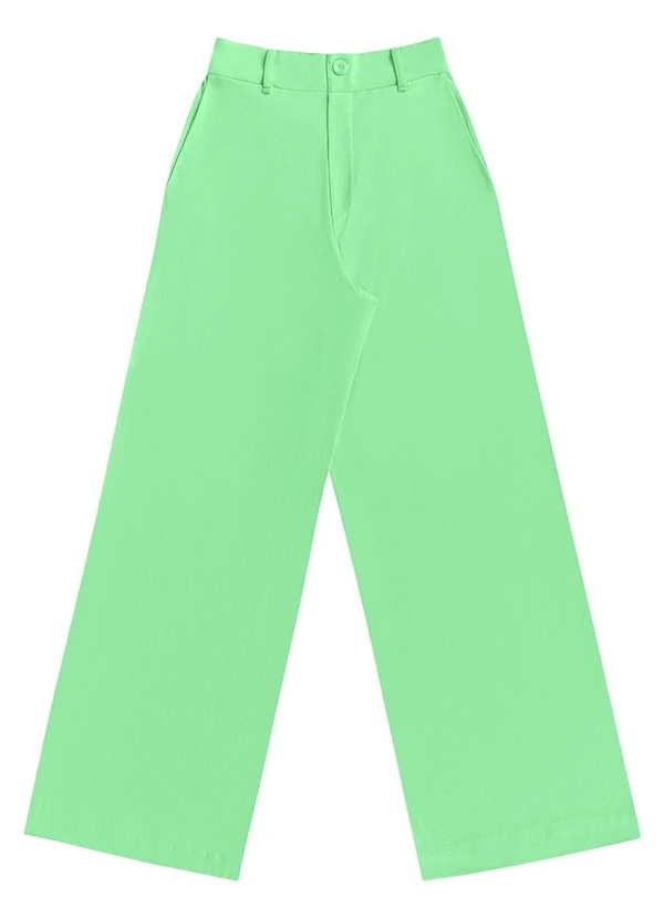 Angel - Calça Wide Leg Alfaiataria Malhão Verde