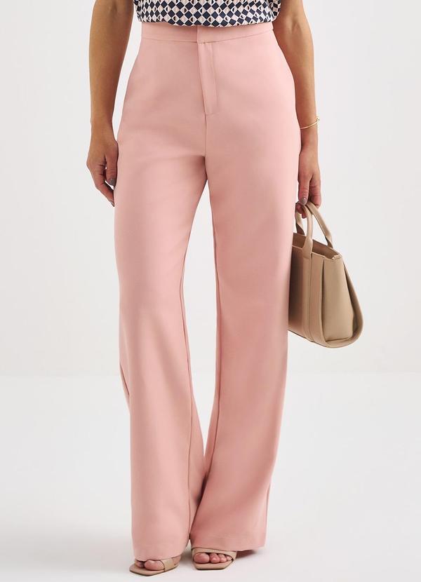 Principessa - Calça Wide Leg Alfaiataria Peach Fuzz Beatrizia