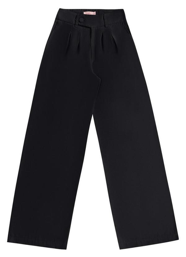 Angel - Calça Wide Leg Alfaiataria Preto