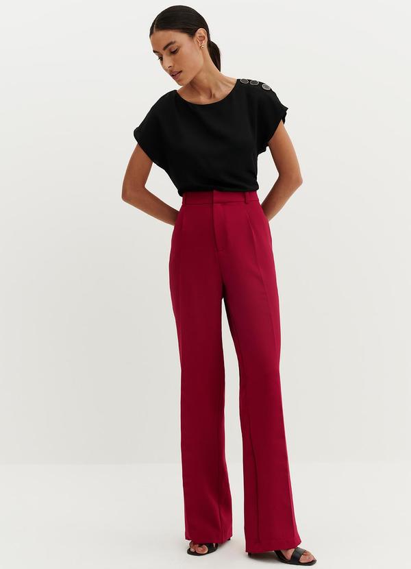 Principessa - Calça Wide Leg Alfaiataria Red Cherry Janiele 3