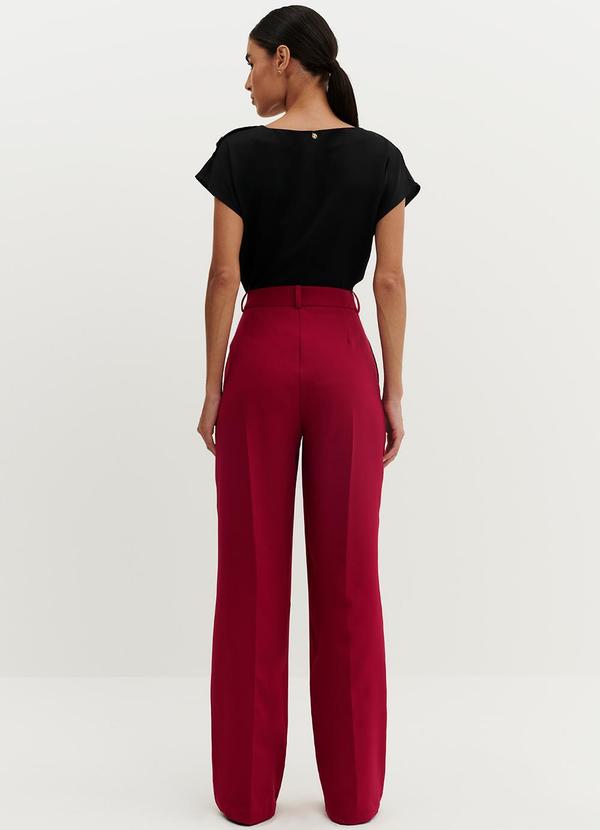 Principessa - Calça Wide Leg Alfaiataria Red Cherry Janiele 4