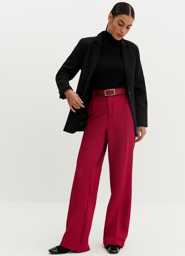 Principessa - Calça Wide Leg Alfaiataria Red Cherry Janiele 6