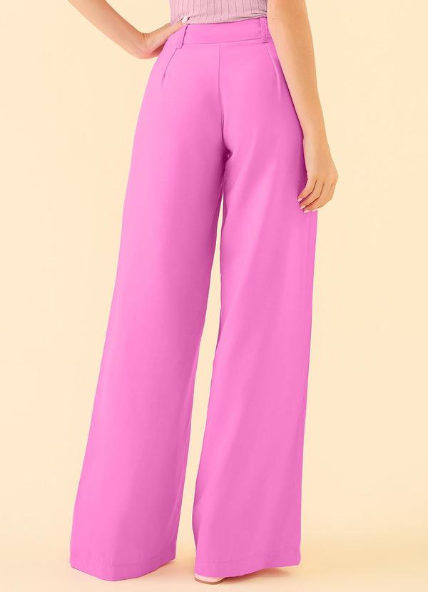 Angel - Calça Wide Leg Alfaiataria Rosa 2