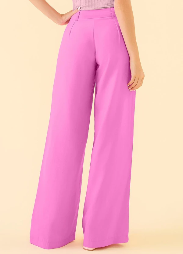 Angel - Calça Wide Leg Alfaiataria Rosa 2