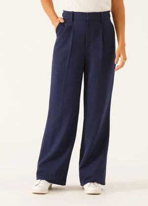 Principessa - Calça Wide Leg de Alfaiataria Natiele Marinho - PRINCIPESSA